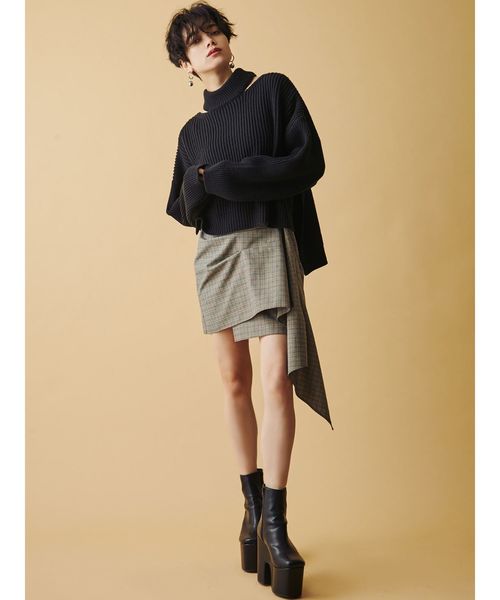 EMODA（エモダ）の「ドレープミニスカート（スカート・レディース・ブラック/その他/その他1・SMALL/MEDIUM）」の10枚目の写真