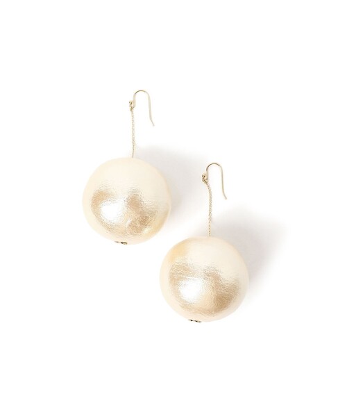 CAROLINA GLASER(カロリナ グレイサー)の「コットンパール ピアス(ピアス(両耳用)・レディース・アイボリー・ONE SIZE)」の9枚目の写真