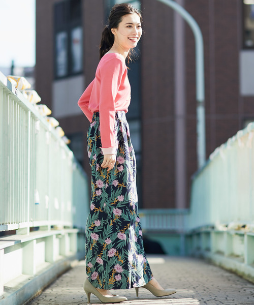 RIVE DROITE（リヴドロワ）の「レースフラワープリントワイドパンツ（その他パンツ・レディース・アイボリー/ネイビー・FREE）」の14枚目の写真