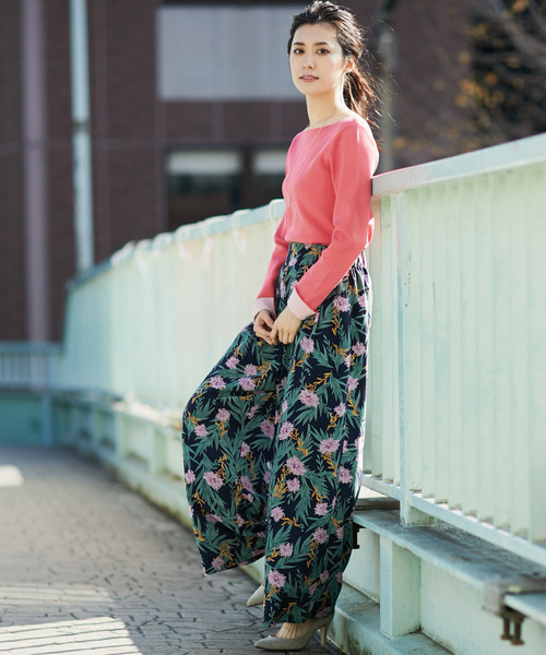 RIVE DROITE（リヴドロワ）の「レースフラワープリントワイドパンツ（その他パンツ・レディース・アイボリー/ネイビー・FREE）」の15枚目の写真