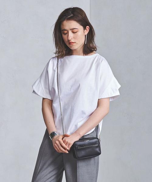UNITED ARROWS(ユナイテッドアローズ)の「<SACRA(サクラ)>ペタルスリーブ Tシャツ(Tシャツ/カットソー・レディース・オフホワイト/ケリー・FREE)」の2枚目の写真
