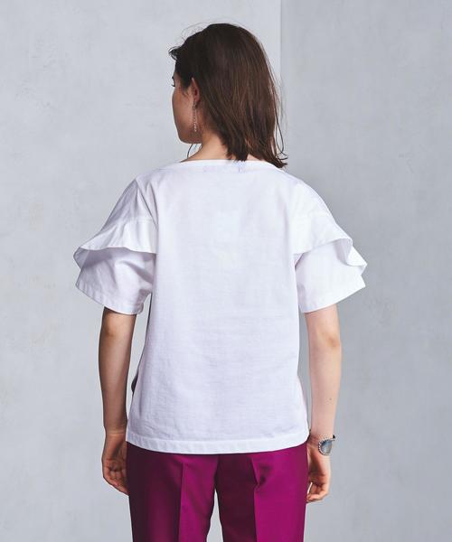 UNITED ARROWS(ユナイテッドアローズ)の「<SACRA(サクラ)>ペタルスリーブ Tシャツ(Tシャツ/カットソー・レディース・オフホワイト/ケリー・FREE)」の3枚目の写真