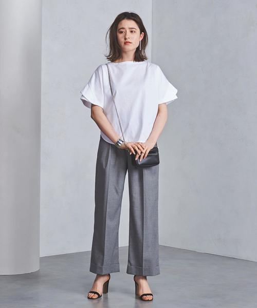 UNITED ARROWS(ユナイテッドアローズ)の「<SACRA(サクラ)>ペタルスリーブ Tシャツ(Tシャツ/カットソー・レディース・オフホワイト/ケリー・FREE)」の5枚目の写真