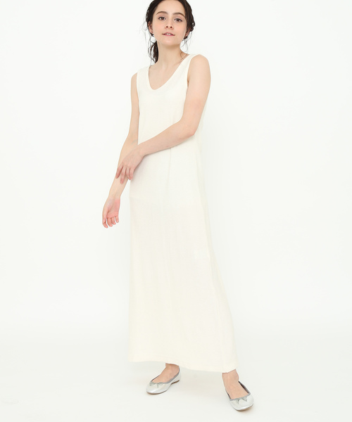 SALON adam et rope'(サロン アダム エ ロペ)の「Smile Cottonパイルドレス(ワンピース・レディース・チャコールグレー/オフホワイト/ピンク・FREE)」の2枚目の写真