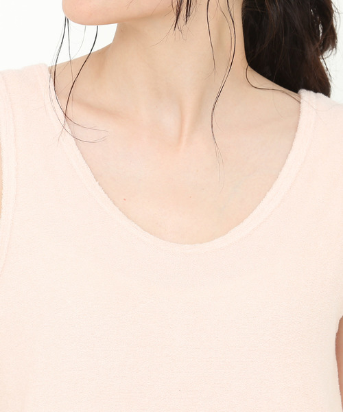 SALON adam et rope'(サロン アダム エ ロペ)の「Smile Cottonパイルドレス(ワンピース・レディース・チャコールグレー/オフホワイト/ピンク・FREE)」の5枚目の写真