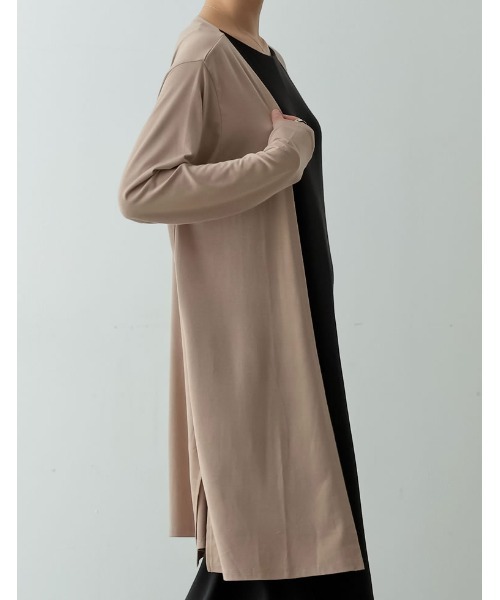 Re:EDIT(リエディ)の「UVカット接触冷感ミディアム丈カーディガン(カーディガン/ボレロ・レディース・グレー/ダークブルー/ホワイト/ブラウン/ブラック/ライトベージュ/レンガ/カーキオリーブ/モカ・MEDIUM/X-LARGE/LARGE)」の1枚目の写真