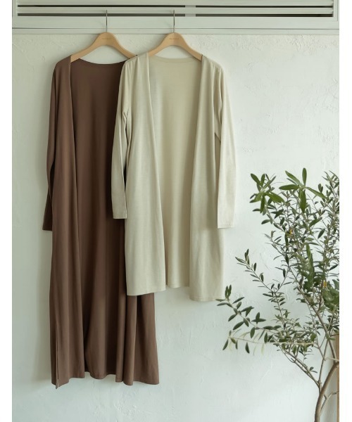 Re:EDIT(リエディ)の「UVカット接触冷感ミディアム丈カーディガン(カーディガン/ボレロ・レディース・グレー/ダークブルー/ホワイト/ブラウン/ブラック/ライトベージュ/レンガ/カーキオリーブ/モカ・MEDIUM/X-LARGE/LARGE)」の19枚目の写真