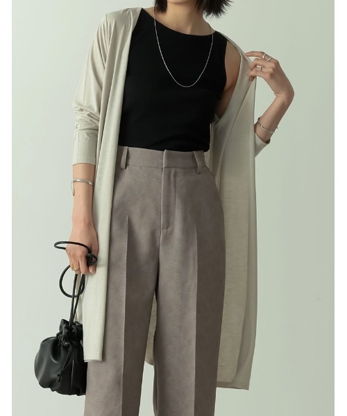 Re:EDIT(リエディ)の「UVカット接触冷感ミディアム丈カーディガン(カーディガン/ボレロ・レディース・グレー/ダークブルー/ホワイト/ブラウン/ブラック/ライトベージュ/レンガ/カーキオリーブ/モカ・MEDIUM/X-LARGE/LARGE)」の22枚目の写真