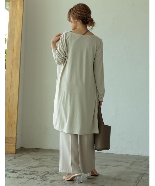 Re:EDIT(リエディ)の「UVカット接触冷感ミディアム丈カーディガン(カーディガン/ボレロ・レディース・グレー/ダークブルー/ホワイト/ブラウン/ブラック/ライトベージュ/レンガ/カーキオリーブ/モカ・MEDIUM/X-LARGE/LARGE)」の21枚目の写真