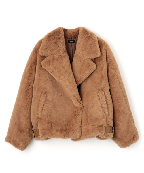 NINE（ナイン）の「エコファーブルゾン（ブルゾン・レディース・ベージュ・FREE）」の5枚目の写真