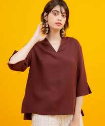 UNITED TOKYO | スキッパーネックスリットブラウス(シャツ/ブラウス)