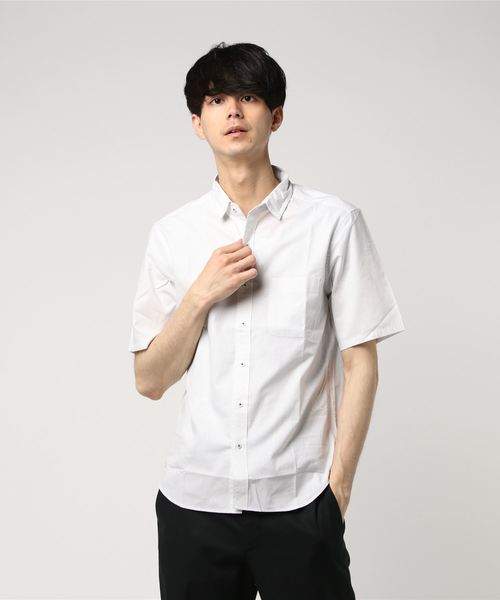 MEN'S BIGI(メンズビギ)の「半袖トロピカル フラワージャガードシャツ/JAPAN MADE(シャツ/ブラウス・メンズ・グレー/ピンク/ブルー・L/M/S)」の2枚目の写真