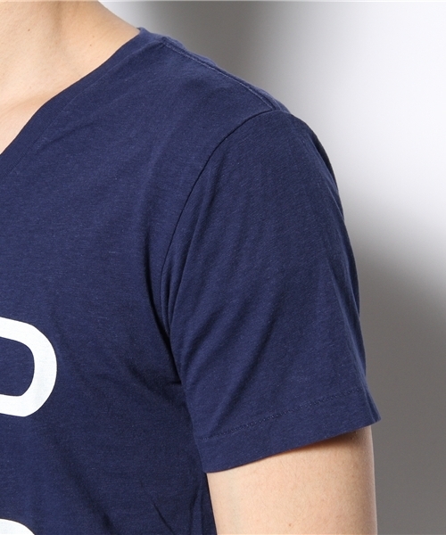 BEAUTY&YOUTH UNITED ARROWS（ビューティーアンドユースユナイテッドアローズ）の「BY YUP STAR ロゴ VネックTシャツ◆（Tシャツ/カットソー・メンズ・ホワイト/ネイビー・SMALL/MEDIUM/LARGE）」の7枚目の写真