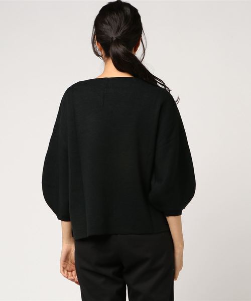 koe(コエ)の「ミラノリブ袖ボリュームニットプルオーバー(ニット/セーター・レディース・ブラック/マスタード/ラベンダー/ベージュ系その他/ダークブルー/キャメル・S/M/L)」の9枚目の写真