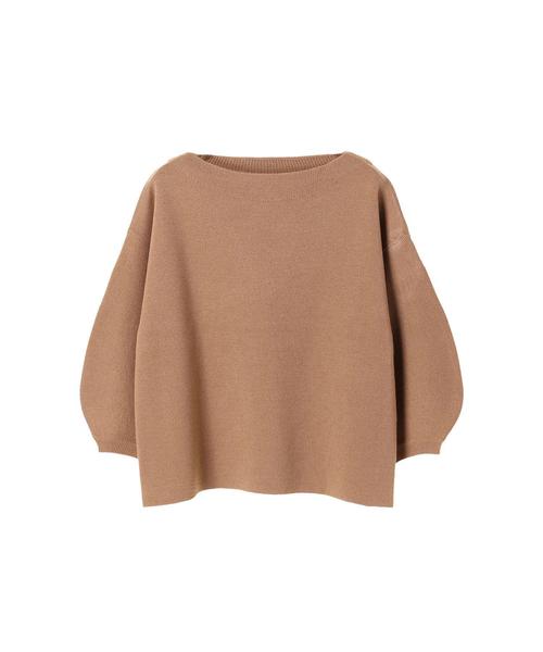 koe(コエ)の「ミラノリブ袖ボリュームニットプルオーバー(ニット/セーター・レディース・ブラック/マスタード/ラベンダー/ベージュ系その他/ダークブルー/キャメル・S/M/L)」の22枚目の写真