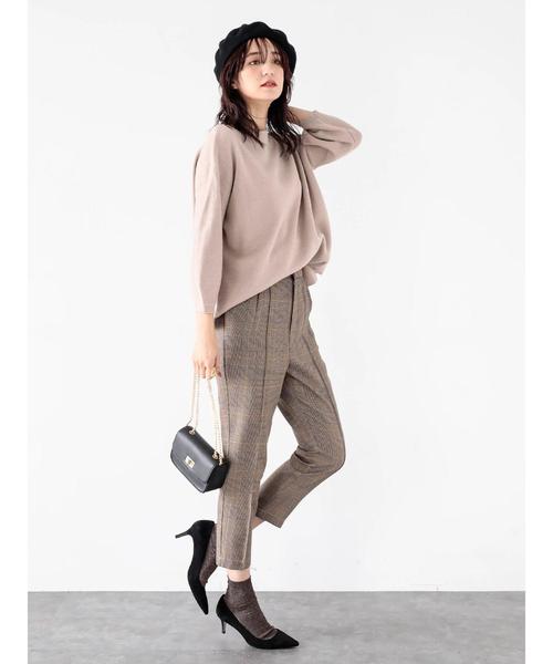 koe(コエ)の「ミラノリブ袖ボリュームニットプルオーバー(ニット/セーター・レディース・ブラック/マスタード/ラベンダー/ベージュ系その他/ダークブルー/キャメル・S/M/L)」の12枚目の写真