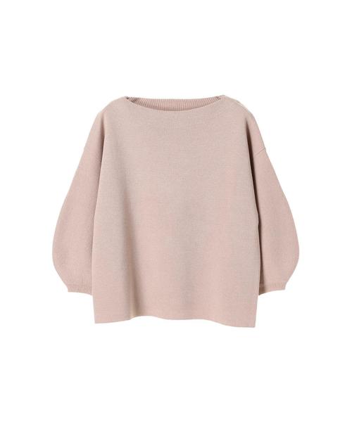 koe(コエ)の「ミラノリブ袖ボリュームニットプルオーバー(ニット/セーター・レディース・ブラック/マスタード/ラベンダー/ベージュ系その他/ダークブルー/キャメル・S/M/L)」の8枚目の写真