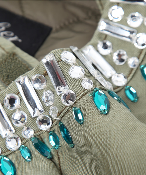 Another Edition（アナザーエディション）の「AE ﾋﾞｼﾞｭｰ ﾐﾘﾀﾘｰ LINER（ミリタリージャケット・レディース・オリーブ/ライトピンク/その他1・SMALL/MEDIUM）」の17枚目の写真