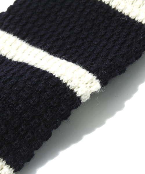 UNION STATION（ユニオンステーション）の「<「smart12月号」116ページ掲載 成宮寛貴さん着用商品>中ボーダーニットタイ（ネクタイ・メンズ・ネイビー/ワイン・FREE）」の6枚目の写真