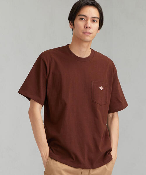 DANTON（ダントン）の「[ダントン] SC DANTON ロゴ ポケット Tシャツ（Tシャツ/カットソー・メンズ・その他1/ブラック/ホワイト/オレンジ系その他/ダークグリーン/ダークブラウン/ベージュ・40/38/42）」の3枚目の写真