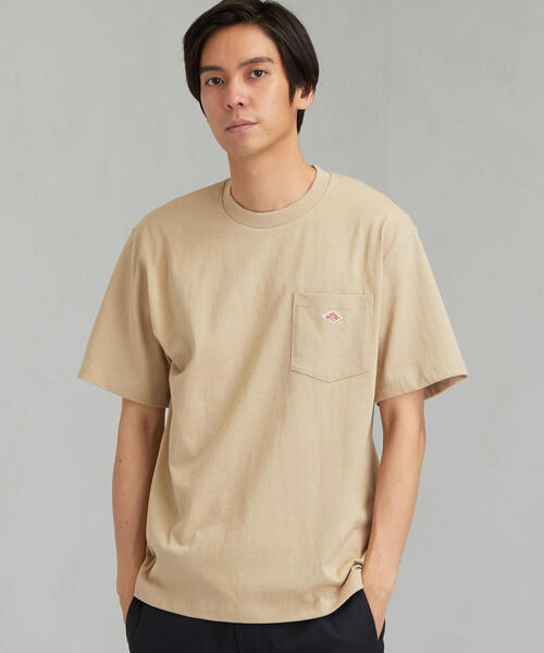 DANTON（ダントン）の「[ダントン] SC DANTON ロゴ ポケット Tシャツ（Tシャツ/カットソー・メンズ・その他1/ブラック/ホワイト/オレンジ系その他/ダークグリーン/ダークブラウン/ベージュ・40/38/42）」の4枚目の写真