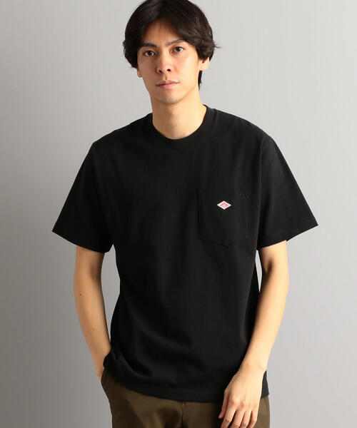 DANTON（ダントン）の「[ダントン] SC DANTON ロゴ ポケット Tシャツ（Tシャツ/カットソー・メンズ・その他1/ブラック/ホワイト/オレンジ系その他/ダークグリーン/ダークブラウン/ベージュ・40/38/42）」の2枚目の写真