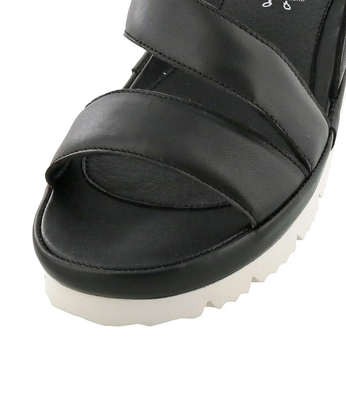 あしながおじさん（アシナガオジサン）の「〈あしながおじさん〉カジュアルサンダル（サンダル・レディース・イエロー/ブラック/ホワイト・S/L/LL/M）」の4枚目の写真