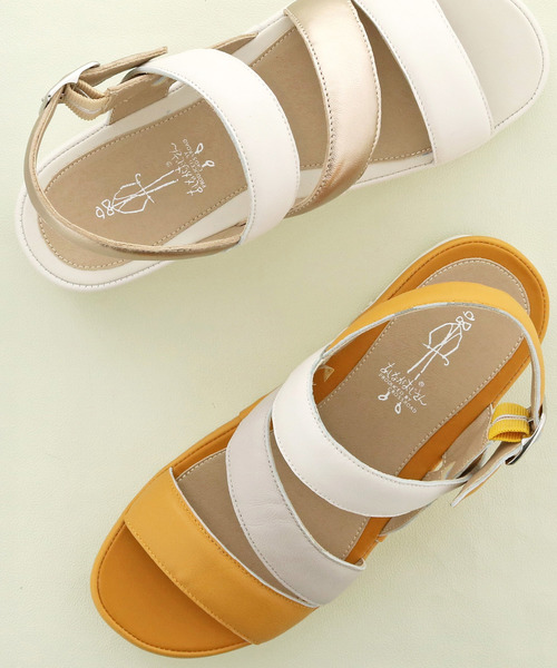 あしながおじさん（アシナガオジサン）の「〈あしながおじさん〉カジュアルサンダル（サンダル・レディース・イエロー/ブラック/ホワイト・S/L/LL/M）」の8枚目の写真