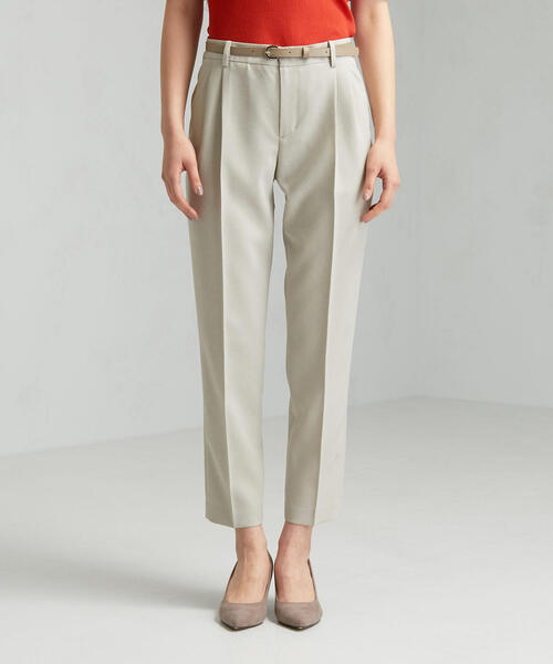 green label relaxing（グリーンレーベルリラクシング）の「[洗濯可能] ◆D リネコ タック ベルト パンツ（その他パンツ・レディース・ベージュ/ネイビー/オリーブ/オレンジ・44/46/40/38/42/36/34）」の6枚目の写真