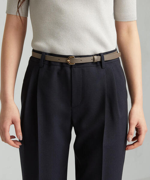 green label relaxing（グリーンレーベルリラクシング）の「[洗濯可能] ◆D リネコ タック ベルト パンツ（その他パンツ・レディース・ベージュ/ネイビー/オリーブ/オレンジ・44/46/40/38/42/36/34）」の15枚目の写真