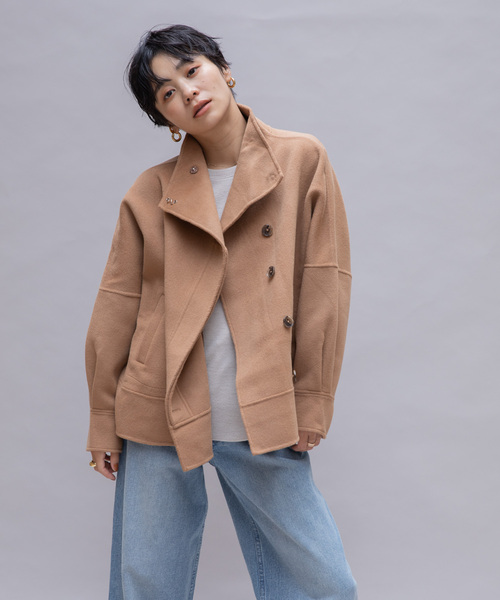 Audrey and John Wad(オードリーアンドジョンワッド)の「【Audrey and John Wad】ハンドメイド ウールブルゾン(ブルゾン)」|キャメル