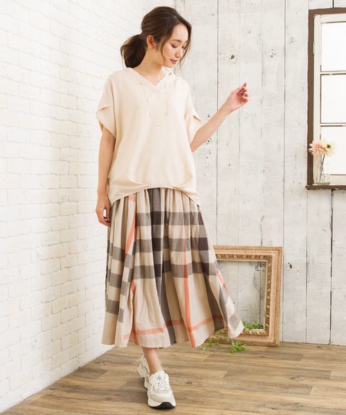 sabstreet my standard（サブストリートマイスタンダード）の「リネンタッチブラウス【大きいサイズ対応】【9号(M)～19号(5L)】（シャツ/ブラウス・レディース・カーキ/オフホワイト/ネイビー・15号）」の13枚目の写真