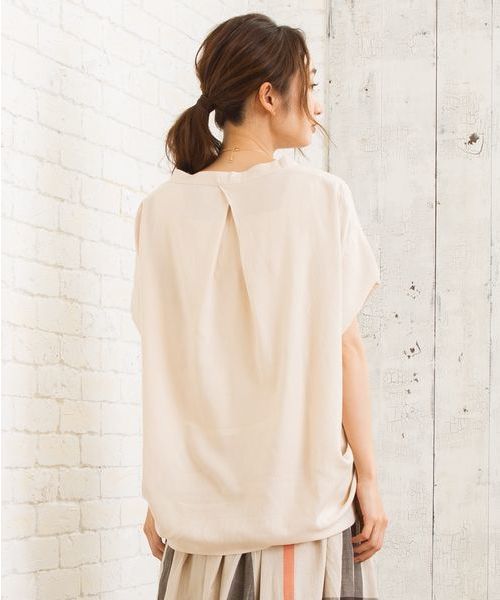 sabstreet my standard（サブストリートマイスタンダード）の「リネンタッチブラウス【大きいサイズ対応】【9号(M)～19号(5L)】（シャツ/ブラウス・レディース・カーキ/オフホワイト/ネイビー・15号）」の9枚目の写真