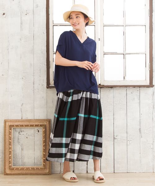 sabstreet my standard（サブストリートマイスタンダード）の「リネンタッチブラウス【大きいサイズ対応】【9号(M)～19号(5L)】（シャツ/ブラウス・レディース・カーキ/オフホワイト/ネイビー・15号）」の4枚目の写真