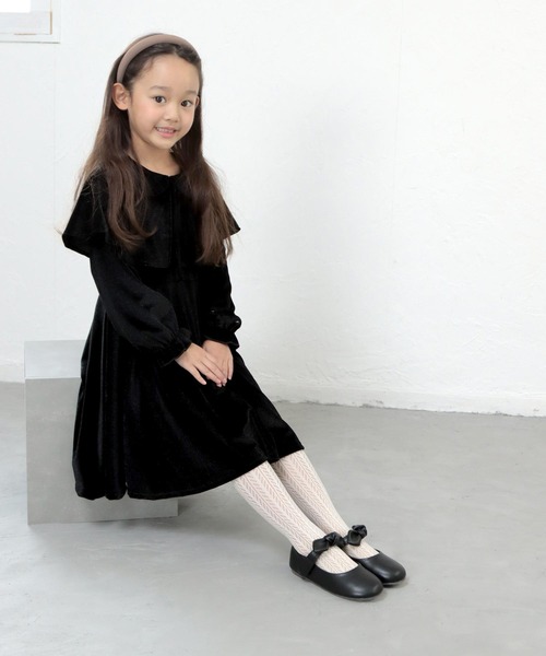 秋冬♢﻿お揃いリボン【633】 フリルリボン肩あきワンピース/MAJESTIC LEGON(マジェスティックレゴン