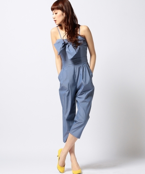 Another Edition(アナザーエディション)の「AE C/P リボン ALL IN ONE ◆(つなぎ/オールインワン・レディース・ブラック/コバルトブルー・SMALL/MEDIUM)」の12枚目の写真