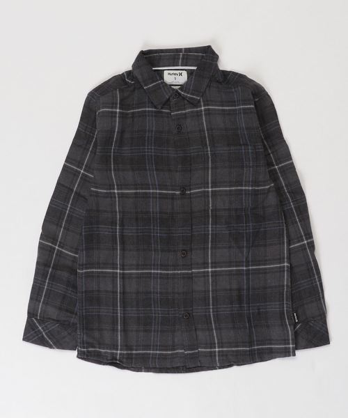 Hurley （ハーレー）の「B VEDDER WASHED LS/ハーレー キッズ 長袖 チェックシャツ ストリートファッション ユニセックス（シャツ/ブラウス・キッズ・チャコールグレー/レッド・SMALL/MEDIUM/LARGE）」の2枚目の写真