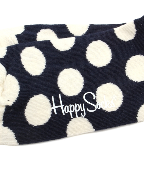 Happy Socks（ハッピーソックス）の「Big Dot　(ネイビー) BD01-608（ソックス/靴下・レディース・ネイビー・M-L/S-M）」の2枚目の写真
