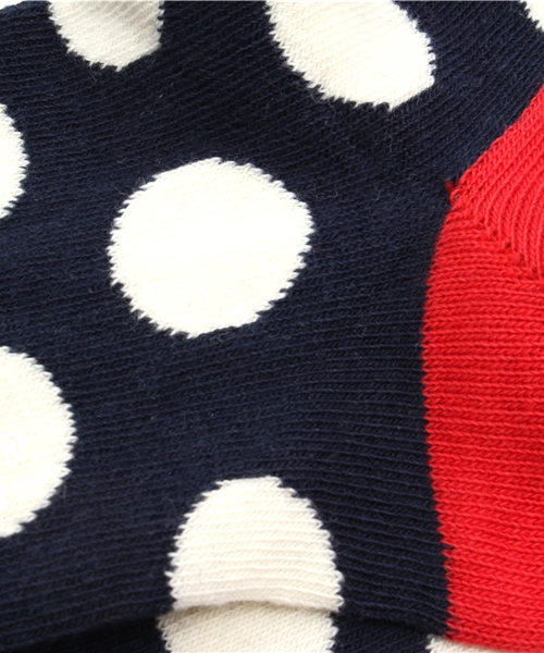 Happy Socks（ハッピーソックス）の「Big Dot　(ネイビー) BD01-608（ソックス/靴下・レディース・ネイビー・M-L/S-M）」の3枚目の写真