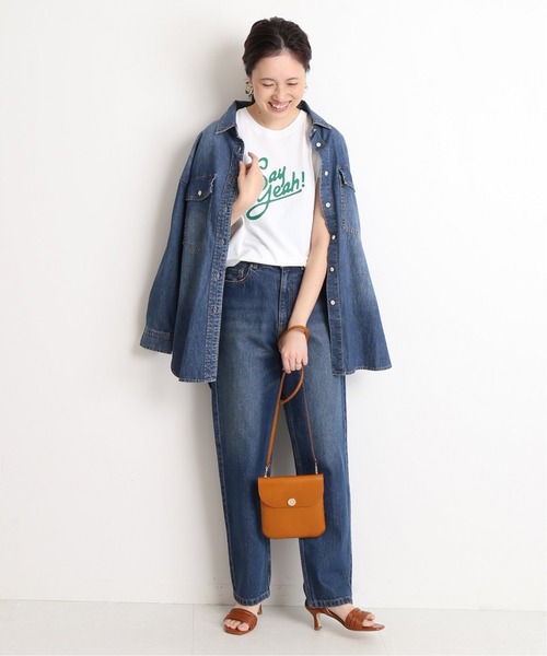 完売品★スローブイエナ LE DENIM サイドラインストレート デニム　38 スローブ イエナ LE DENIM サイドラインストレート SLOBE IENA