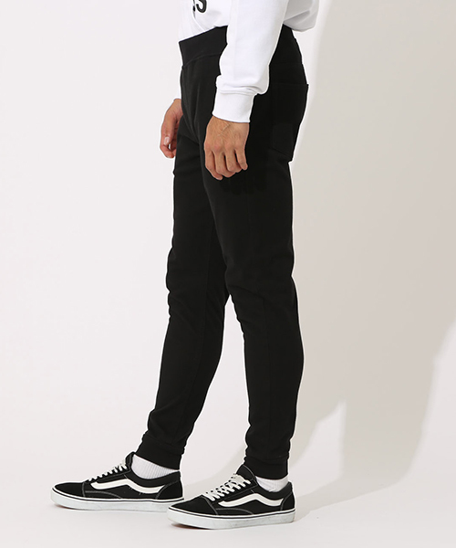 AZUL by moussy（アズールバイマウジー）の「EASY ACTION SLIM JOGGER/イージーアクションスリムジョガー（スウェットパンツ・メンズ・ブラック/杢グレー・SMALL/MEDIUM/LARGE/X-LARGE）」の4枚目の写真