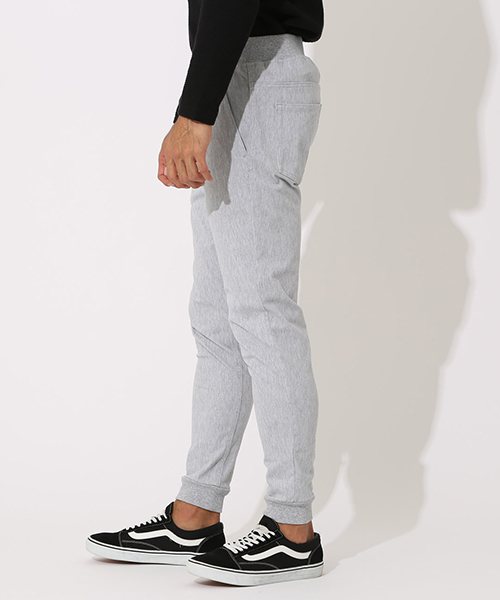 AZUL by moussy（アズールバイマウジー）の「EASY ACTION SLIM JOGGER/イージーアクションスリムジョガー（スウェットパンツ・メンズ・ブラック/杢グレー・SMALL/MEDIUM/LARGE/X-LARGE）」の3枚目の写真