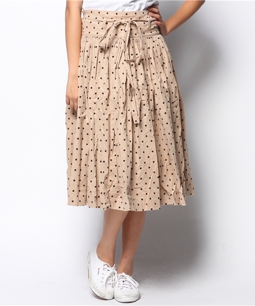 BEAMS BOY（ビームスボーイ）の「BEAMS BOY / プリントコール ブルガリアン スカート 14FW（スカート・レディース・ブラック/ベージュ/ワイン・ONE SIZE）」の21枚目の写真