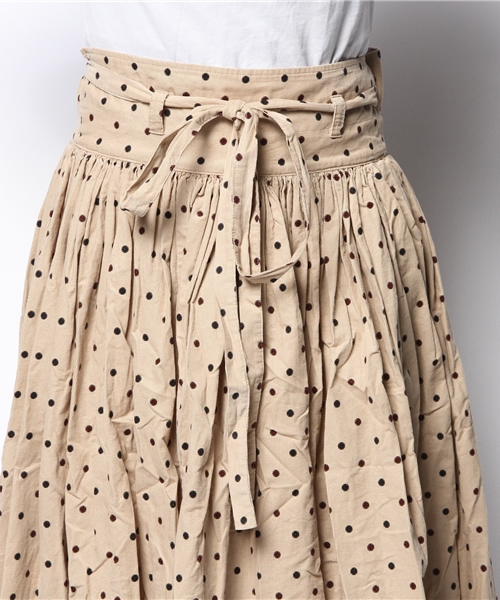 BEAMS BOY（ビームスボーイ）の「BEAMS BOY / プリントコール ブルガリアン スカート 14FW（スカート・レディース・ブラック/ベージュ/ワイン・ONE SIZE）」の6枚目の写真