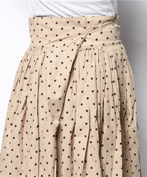 BEAMS BOY（ビームスボーイ）の「BEAMS BOY / プリントコール ブルガリアン スカート 14FW（スカート・レディース・ブラック/ベージュ/ワイン・ONE SIZE）」の7枚目の写真