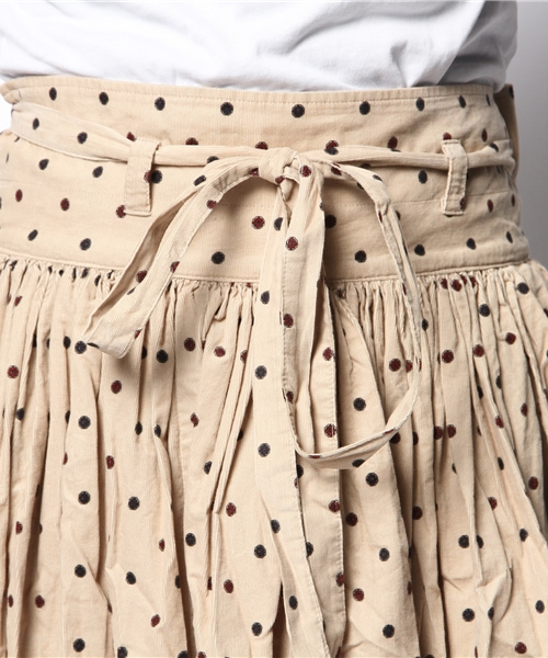 BEAMS BOY（ビームスボーイ）の「BEAMS BOY / プリントコール ブルガリアン スカート 14FW（スカート・レディース・ブラック/ベージュ/ワイン・ONE SIZE）」の9枚目の写真