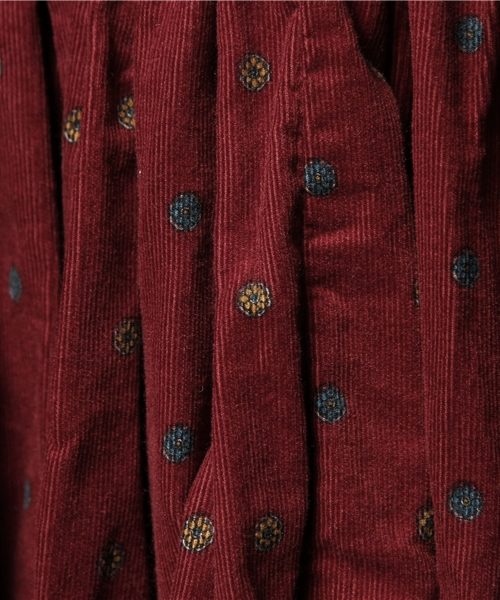 BEAMS BOY（ビームスボーイ）の「BEAMS BOY / プリントコール ブルガリアン スカート 14FW（スカート・レディース・ブラック/ベージュ/ワイン・ONE SIZE）」の14枚目の写真