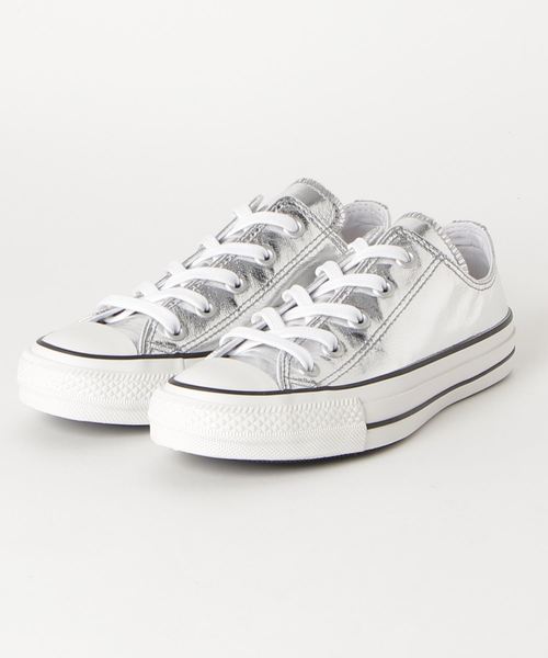 CONVERSE(コンバース)の「converse コンバース ALL STAR 100 SHINYMETALLIC OX オールスター 100 シャイニーメタリック オックス 31301401 SILVER(スニーカー・メンズ・シルバー・4/8/9/3/5/7/7h/8h/9h/10h/6h/4h/5h/3h)」の1枚目の写真