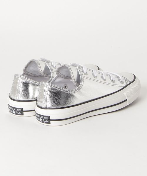 CONVERSE(コンバース)の「converse コンバース ALL STAR 100 SHINYMETALLIC OX オールスター 100 シャイニーメタリック オックス 31301401 SILVER(スニーカー・メンズ・シルバー・4/8/9/3/5/7/7h/8h/9h/10h/6h/4h/5h/3h)」の2枚目の写真
