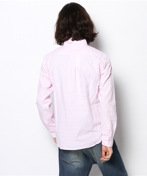 WEGO（ウィゴー）の「WEGO/オックスボタンダウンシャツ（シャツ/ブラウス・メンズ・ホワイト/サックスブルー/ライトピンク/その他1/ネイビー/ワイン・LARGE/MEDIUM）」の9枚目の写真